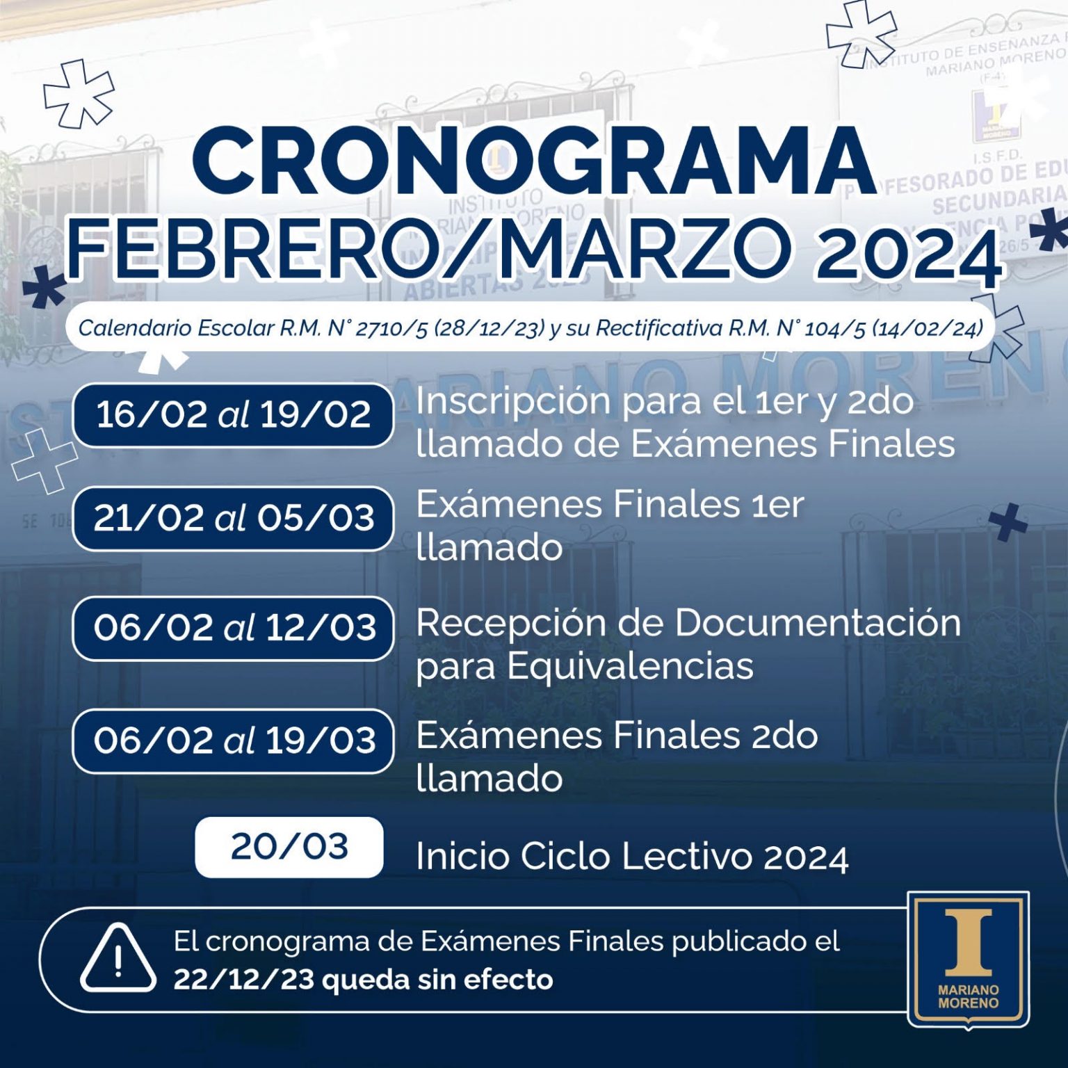 Nivel Superior – Instituto Mariano Moreno